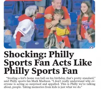 Best of the Babylon Bee: Philly sports fan acts like a Philly sports fan