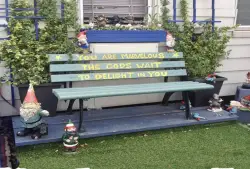 Gnome alone: Beloved quirky ‘landmark’ bench swiped from outside NYC home